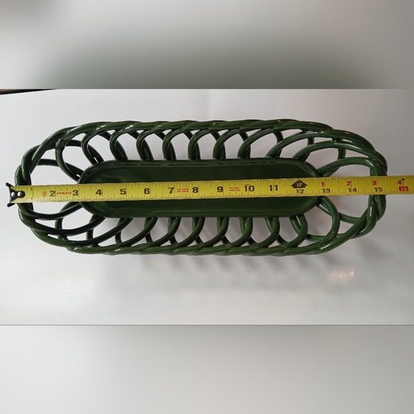Vintage Green Ceramic Bread Basket - Picture 8 of 10